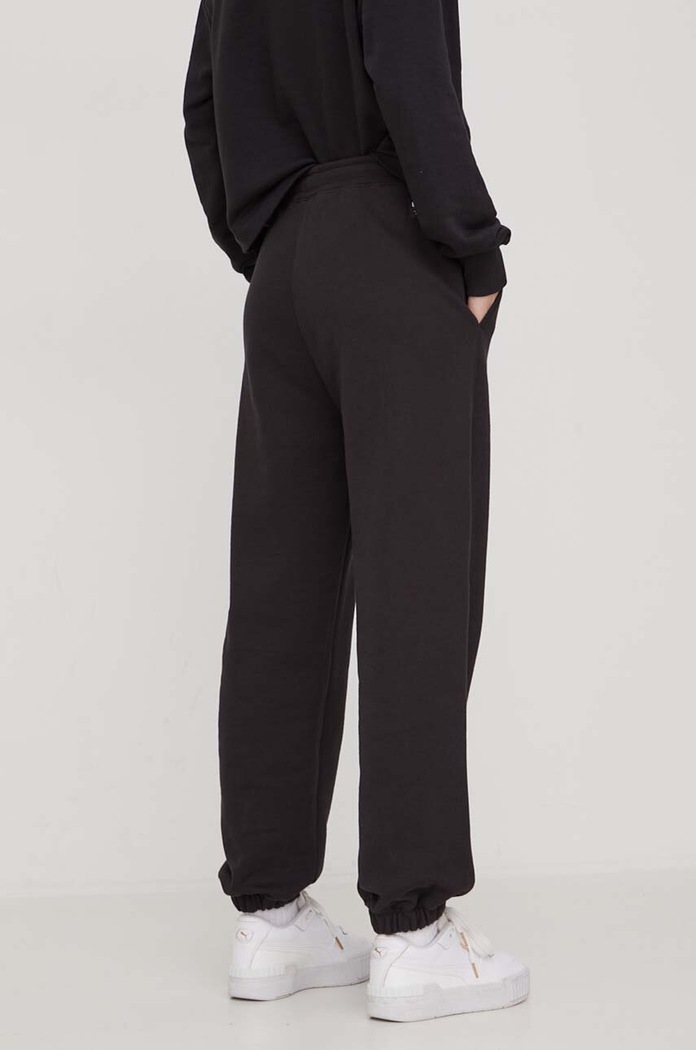Tommy Jeans pantaloni de trening din bumbac negru DW0DW17309