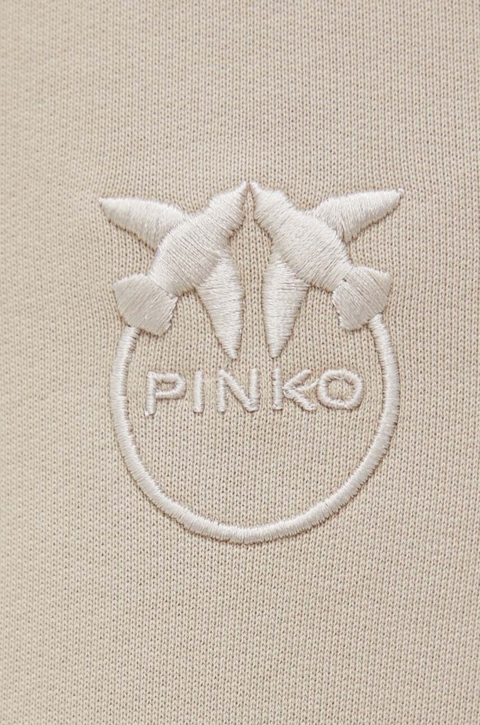 Pinko spodnie dresowe bawełniane beżowy 100371.A1N7