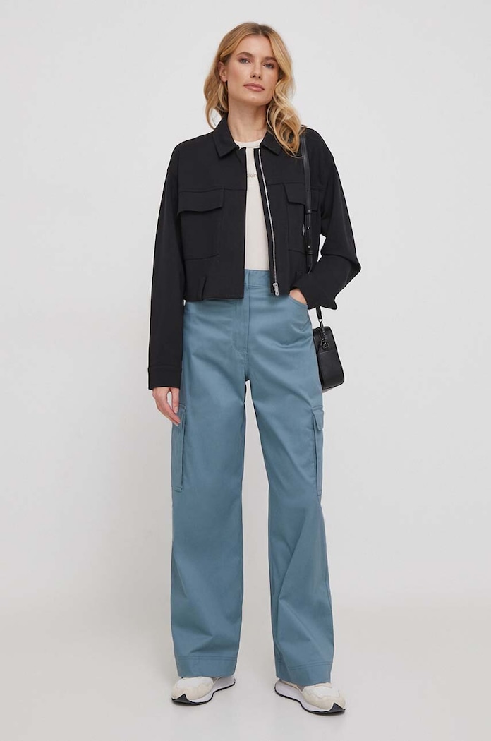 Calvin Klein Jeans spodnie J20J222607 niebieski SS24