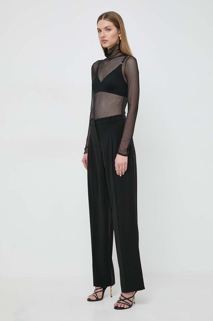 Kalhoty Patrizia Pepe high černá 8P0598.A6F5