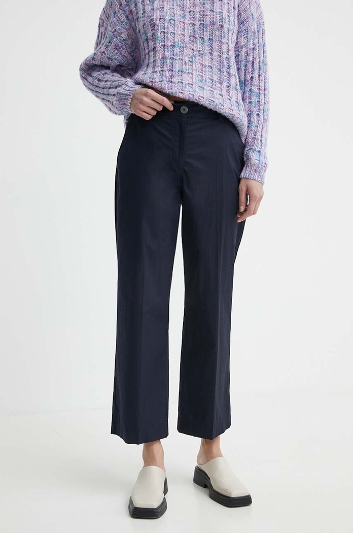 Hlače PS Paul Smith ravni mornarsko plava W2R.319T.M30368