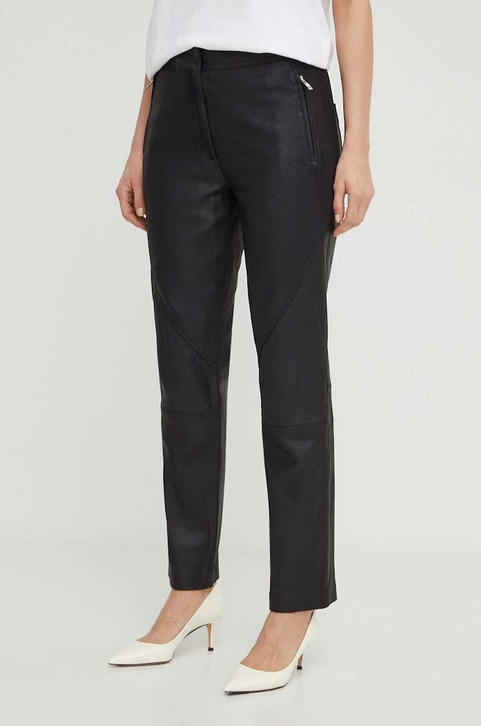 2NDDAY spodnie zamszowe 2ND Kurt - Dense Leather 2241561653 czarny SS24