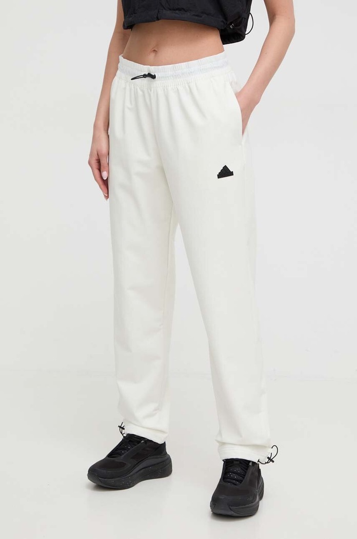 adidas pantaloni de trening cu elastan bej IS3027
