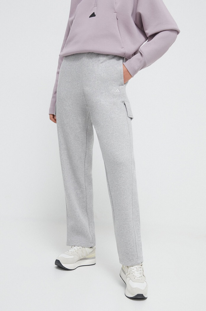 Donji dio trenirke adidas bez uzorka siva IW1220