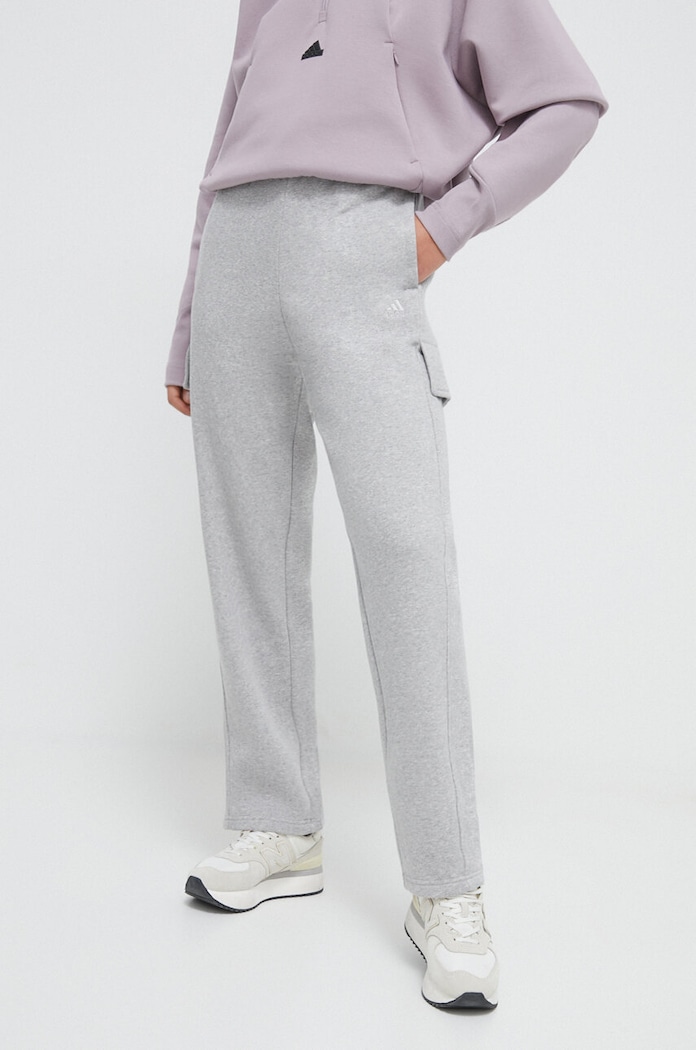 Donji dio trenirke adidas bez uzorka siva IW1220