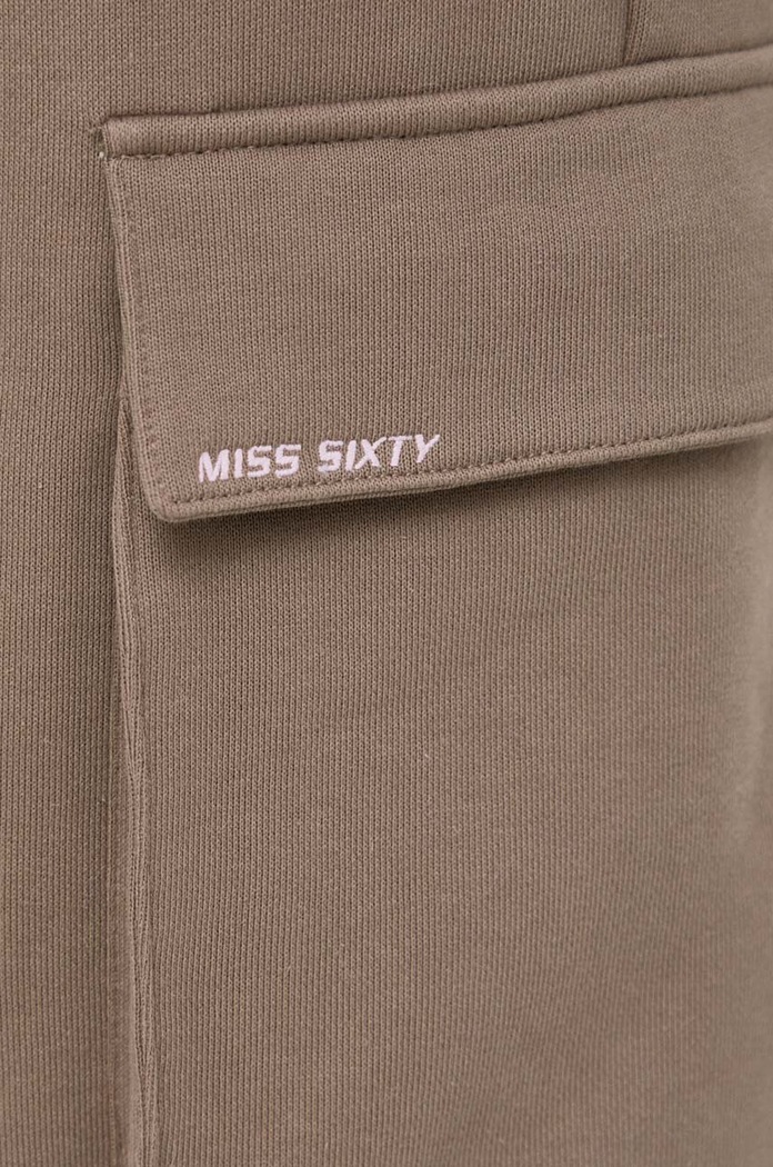 Βαμβακερό παντελόνι Miss Sixty καφέ 6T4PJ1330000
