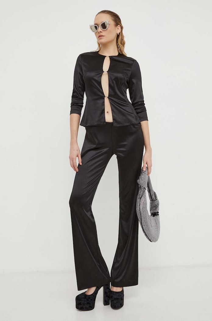 Stine Goya pantaloni SG5428 negru SS24