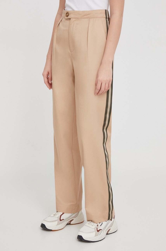 Pepe Jeans spodnie SUSANNE SUSANNE aplikacja beżowy PL211693
