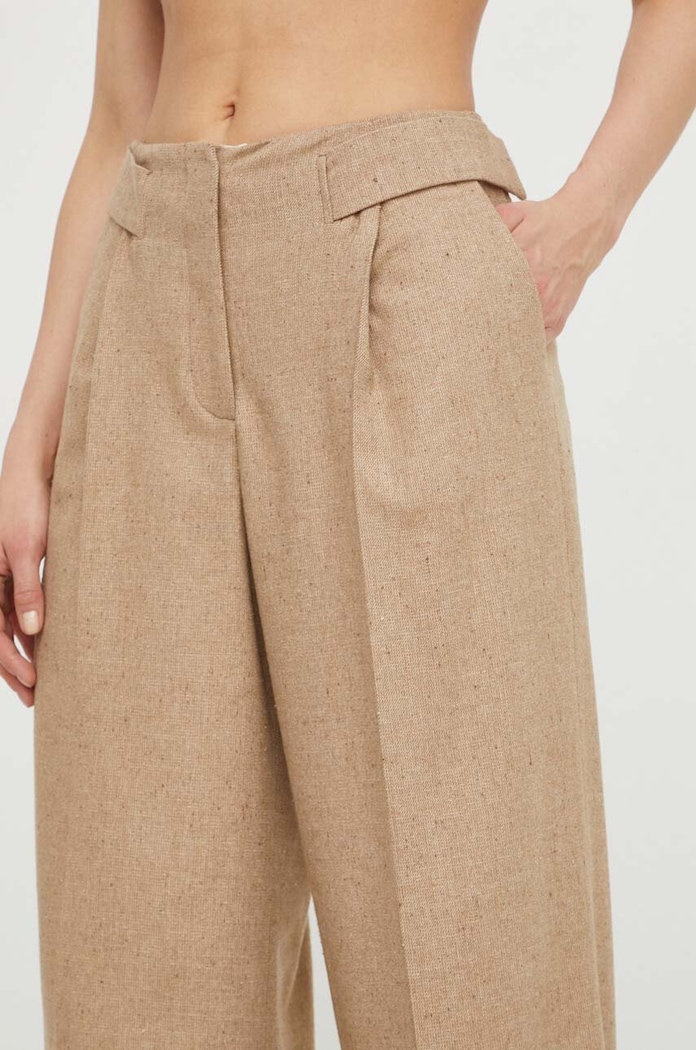 Remain pantaloni de trening cu amestec de lână bej 5011182512
