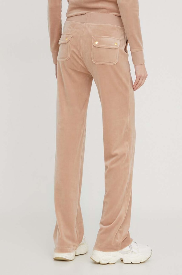 Îmbrăcăminte Juicy Couture pantaloni de trening din velur JCAP180G.506 bej