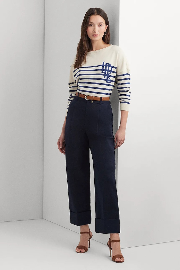Ρούχα Παντελόνι Lauren Ralph Lauren 200871814 σκούρο μπλε