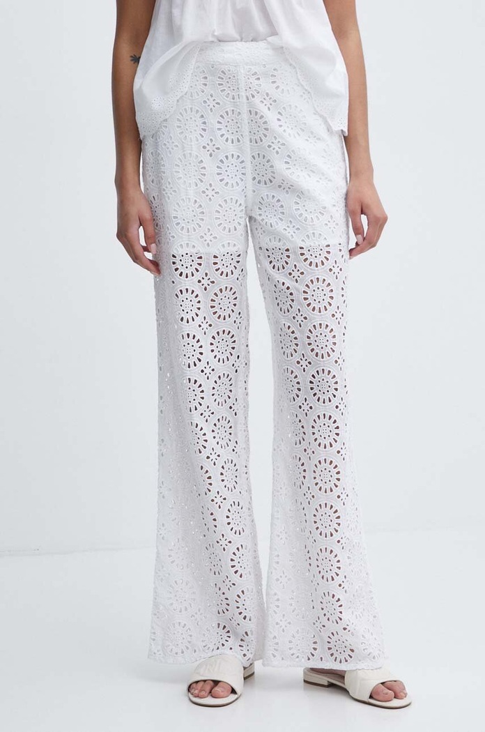 Βαμβακερό παντελόνι Pepe Jeans MAGGY MAGGY βαμβάκι λευκό PL211737