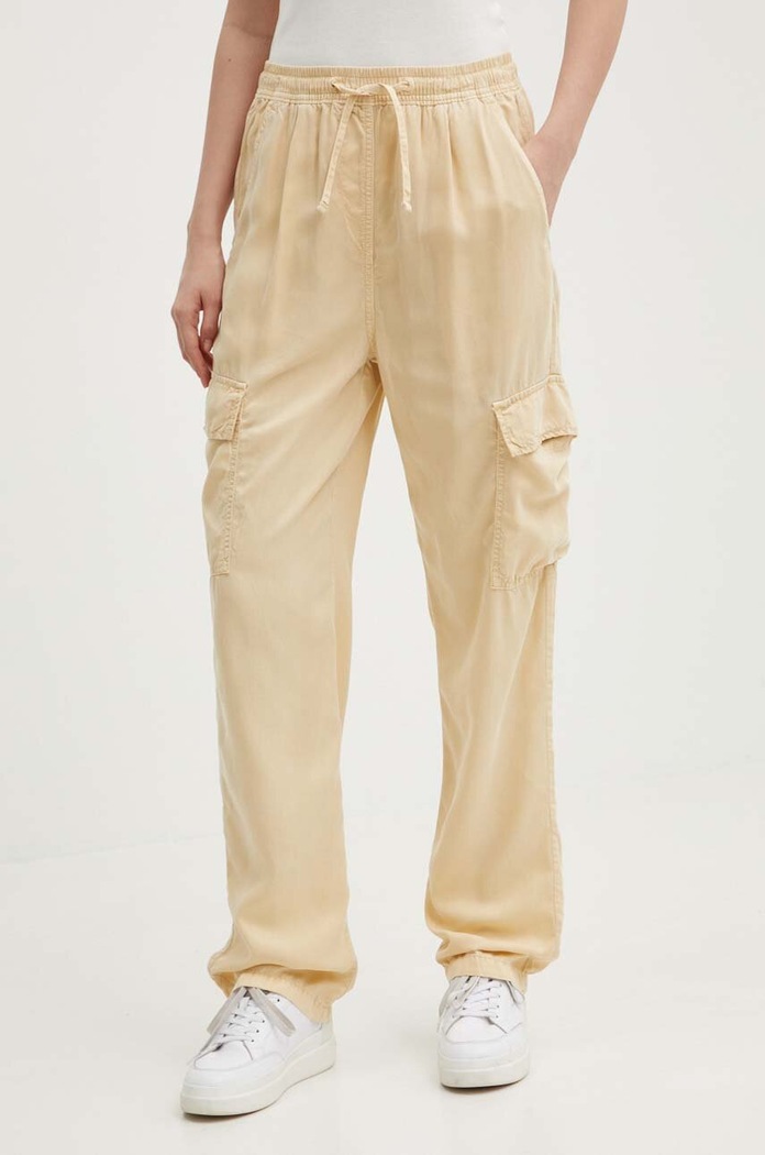 Kalhoty Pepe Jeans EVA high béžová PL211738