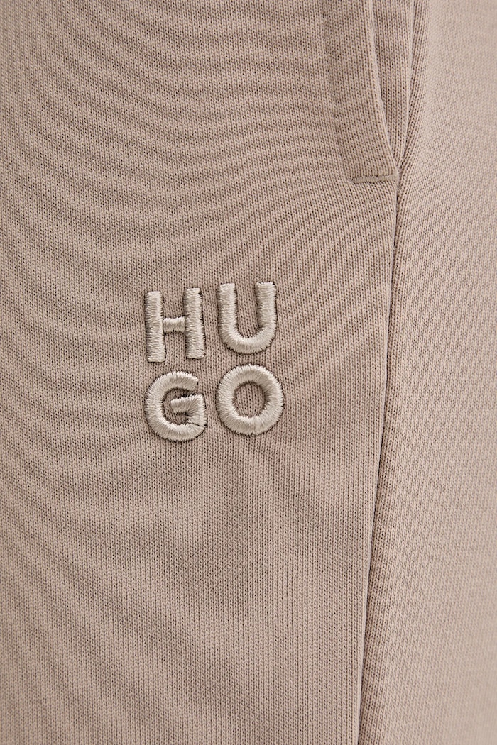 HUGO pantaloni tuta di cotone Nelfinia beige 50522417