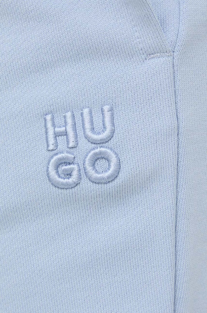 Хлопковые спортивные штаны HUGO Nelfinia голубой 50522417