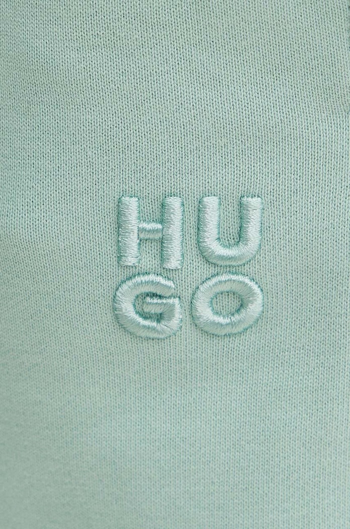 Βαμβακερό παντελόνι HUGO San Jared-C πράσινο 50522417