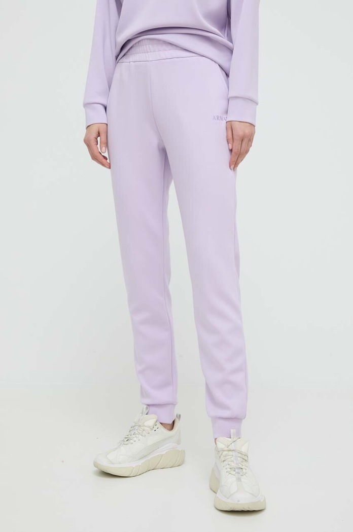 Donji dio trenirke Armani Exchange pletivo ljubičasta 3DYP77.YJEPZ