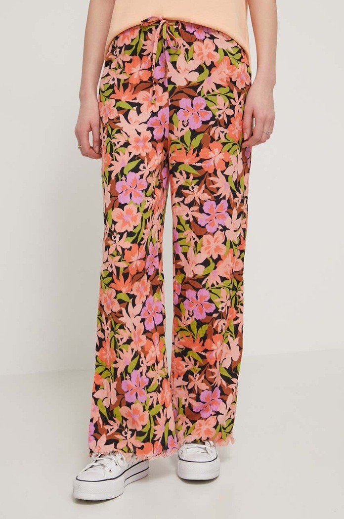 Billabong pantaloni de bumbac bumbac multicolor EBJNP00114