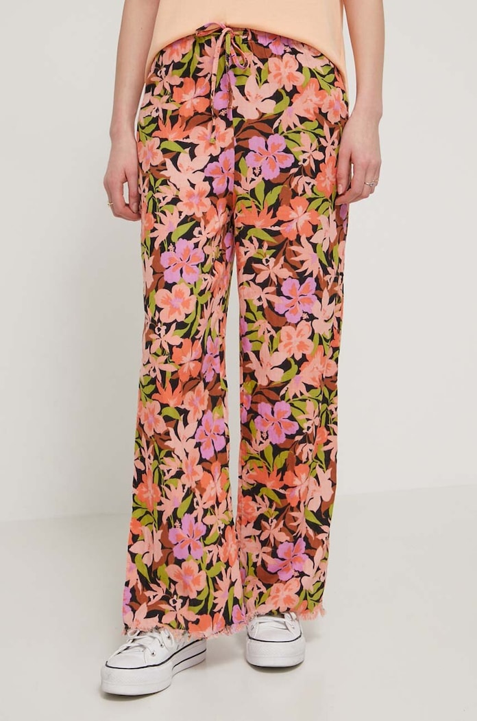 Billabong pantaloni de bumbac bumbac multicolor EBJNP00114