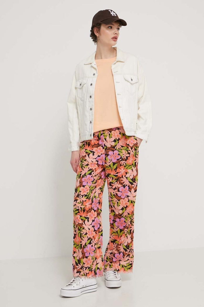 Billabong pantaloni de bumbac EBJNP00114 multicolor SS24