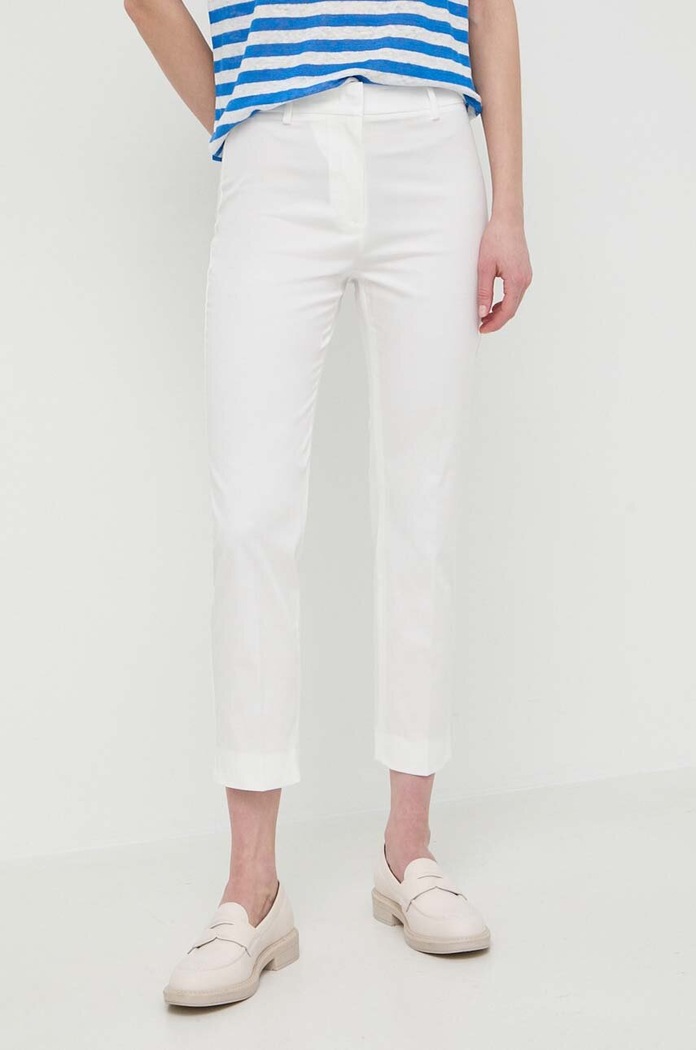 Weekend Max Mara spodnie tkanina biały 2415131032600