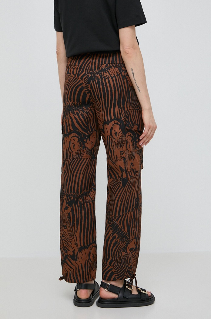 Ruházat Weekend Max Mara pamut nadrág 2415131132600 barna