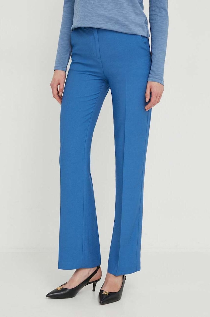 United Colors of Benetton spodnie tkanina niebieski 4YFWDF05R