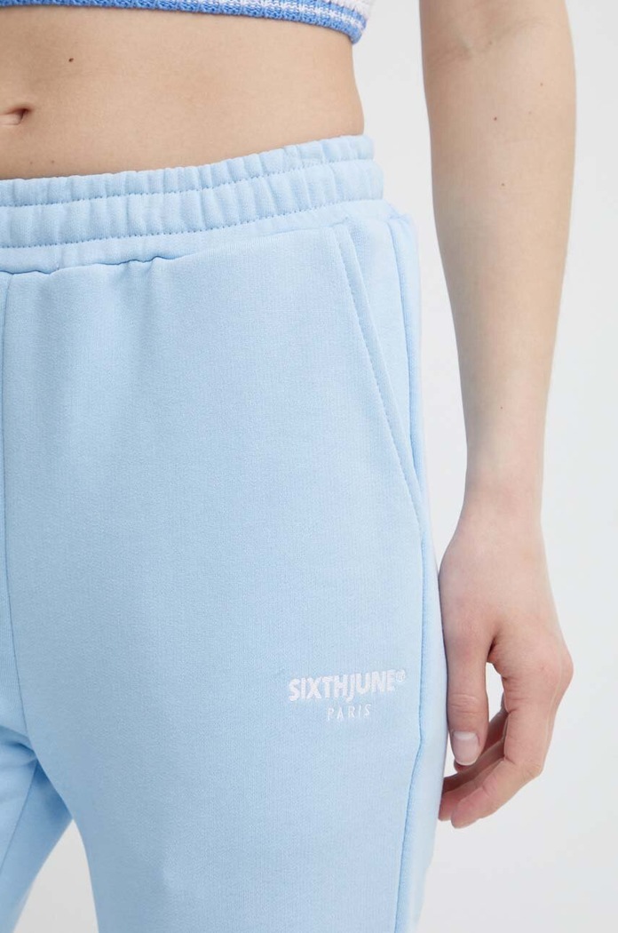 Pantaloni de trening din bumbac Sixth June 33814 albastru