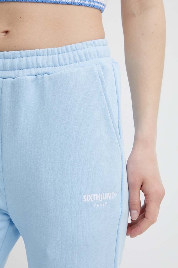 Pantaloni de trening din bumbac Sixth June 33814 albastru