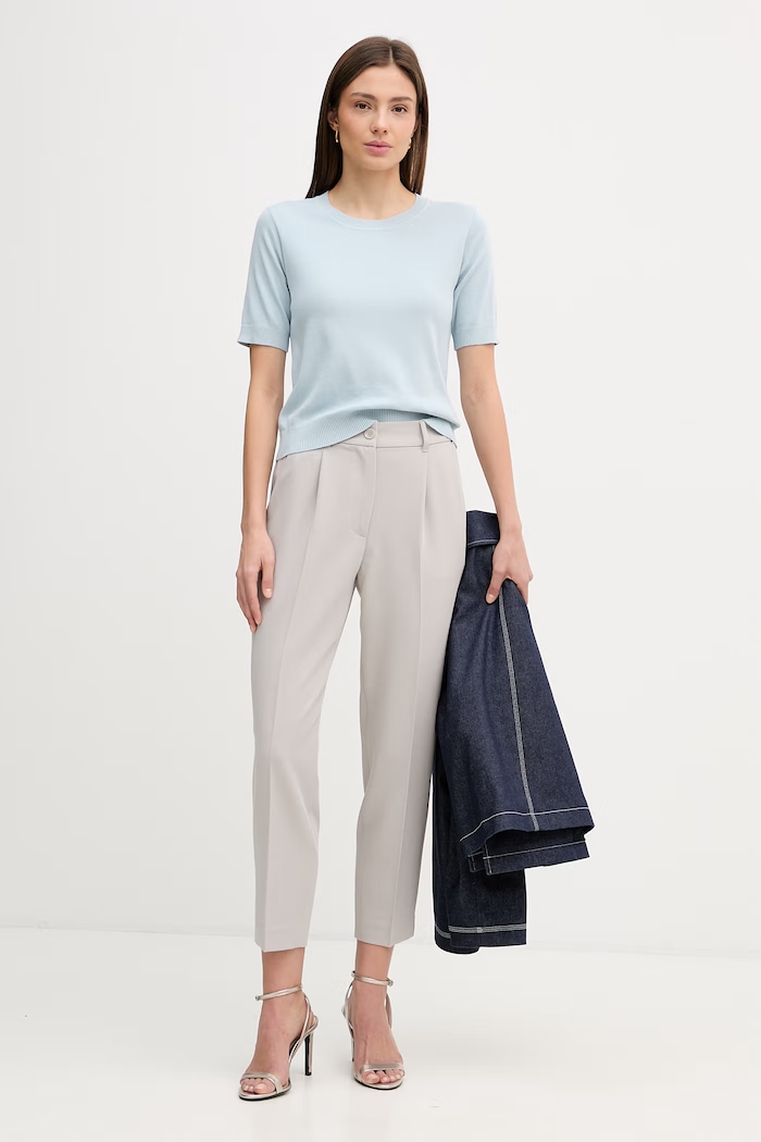 Kalhoty Sisley 4KVXL5CM7 šedá SS26
