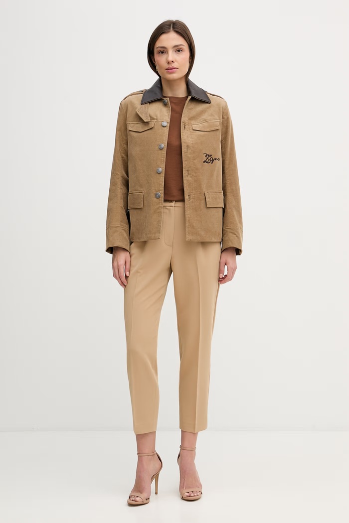Kalhoty Sisley 4KVXL5CM7 béžová SS26