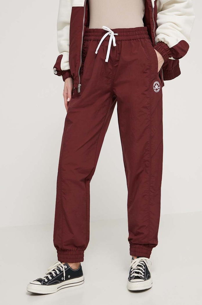 Converse spodnie dresowe tkanina bordowy 10026055.A02