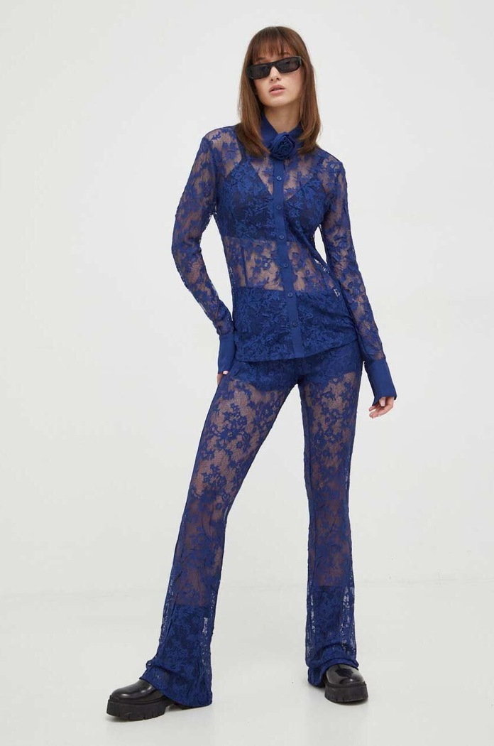 Blugirl Blumarine spodnie granatowy RA4080.J4653