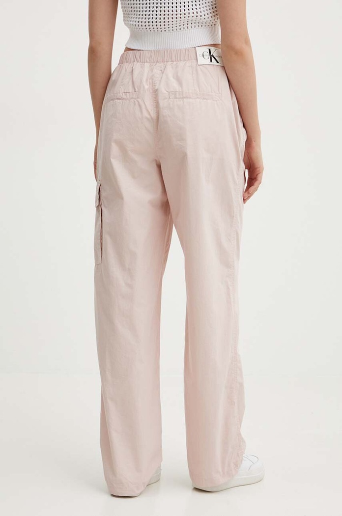 Îmbrăcăminte Calvin Klein Jeans pantaloni de bumbac J20J223116 roz