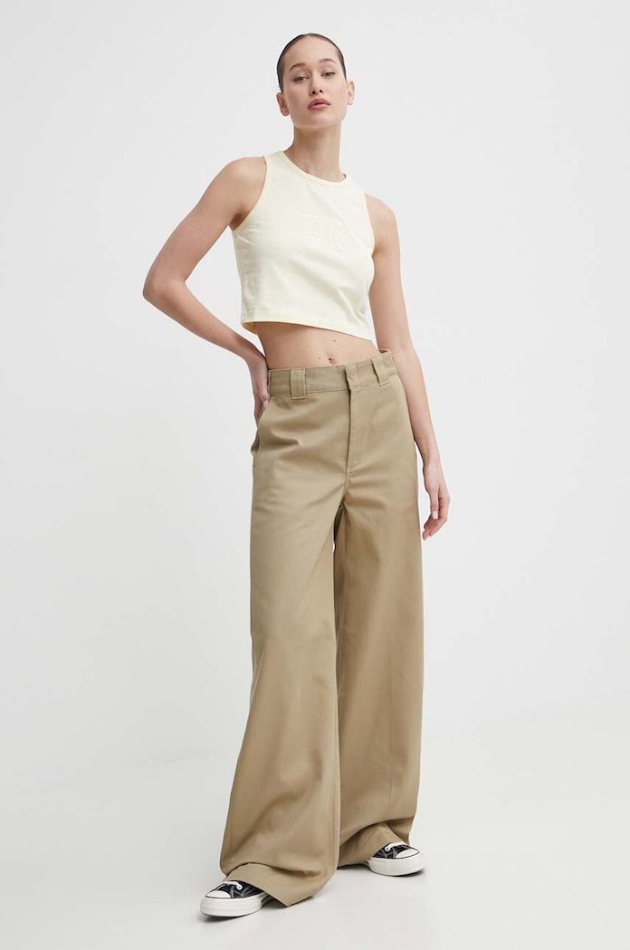 Nohavice Dickies WIDE LEG WORK PANT W DK0A4YSE zelená AW25