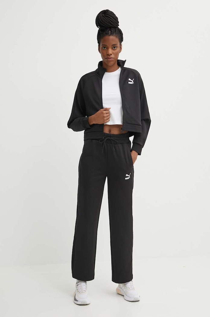 Puma pantaloni de trening T7 High Waist Pant 624212 negru SS24