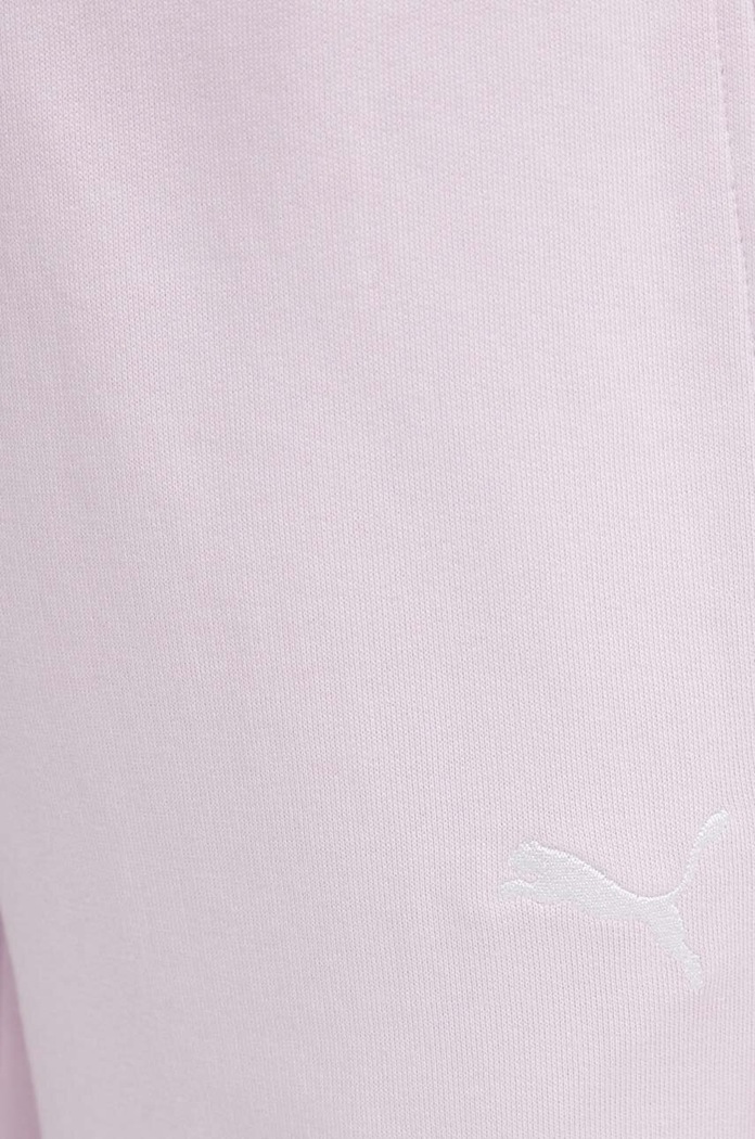 Памучен спортен панталон Puma HER виолетов 677889