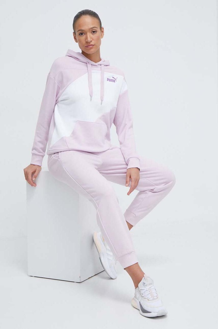 Παντελόνι φόρμας Puma 678744 μωβ SS24