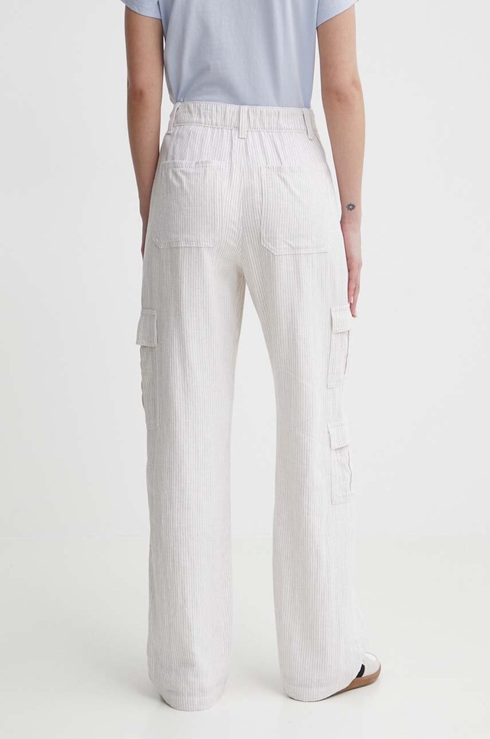 Odzież Hollister Co. spodnie lniane KI356.4014.108 biały