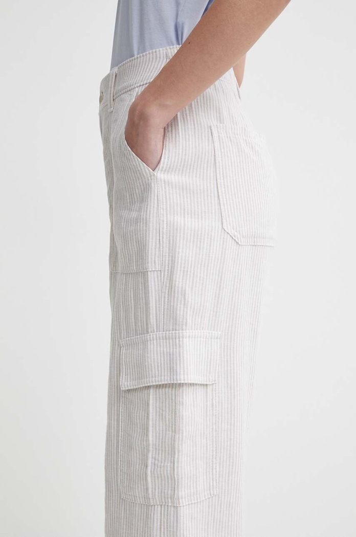 Hollister Co. spodnie lniane KI356.4014.108 biały