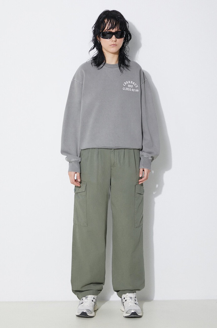 Bavlněné kalhoty Carhartt WIP Collins Pant I029789.1YFGD zelená SS24