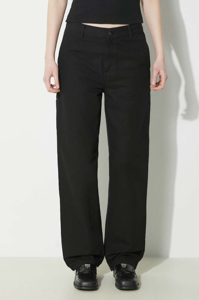 Bavlněné kalhoty Carhartt WIP Pierce Pant Straight černá I032966.8902