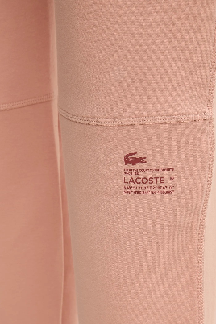 Lacoste παντελόνι επίσημο γυναικείο με βαμβάκι πορτοκαλί XF0343