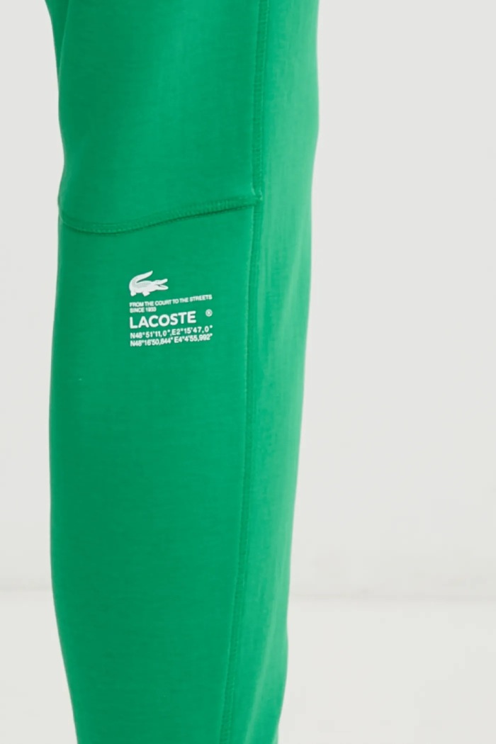 Lacoste παντελόνι επίσημο γυναικείο με βαμβάκι πράσινο XF0343