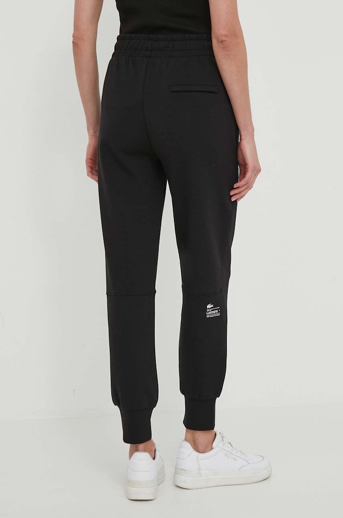 Îmbrăcăminte Lacoste pantaloni de trening pentru femei cu bumbac XF0343 negru