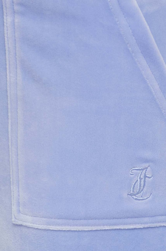 Juicy Couture spodnie dresowe welurowe niebieski JCAP180.609