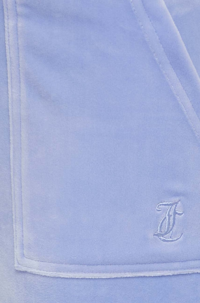 Juicy Couture spodnie dresowe welurowe niebieski JCAP180.609