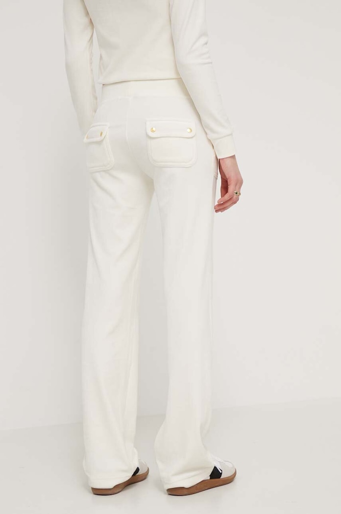 Ρούχα Βελούδινο παντελόνι φόρμας Juicy Couture JCAP180G.181 μπεζ