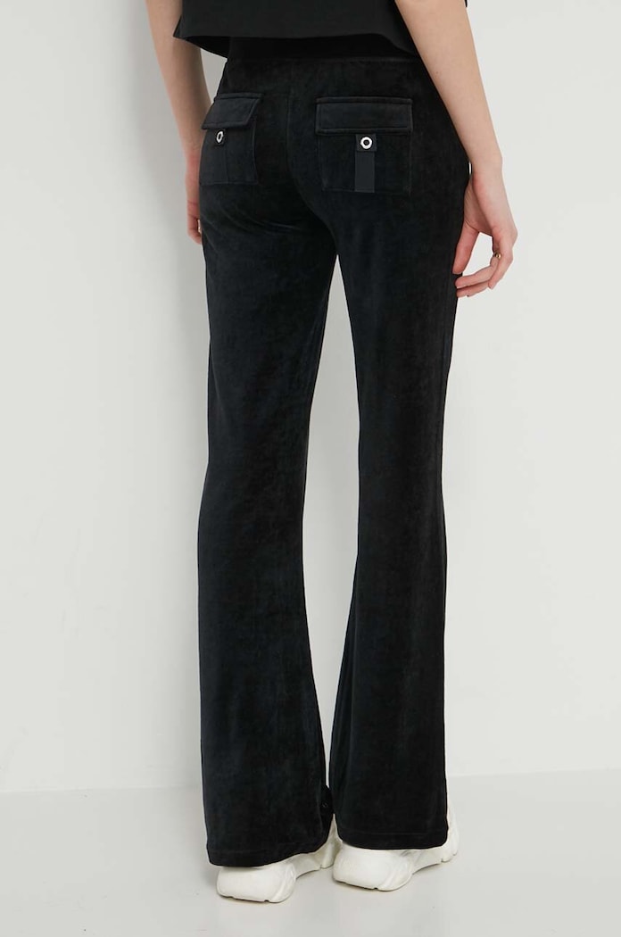 Odzież Juicy Couture spodnie dresowe welurowe JCSEBJ008.101 czarny