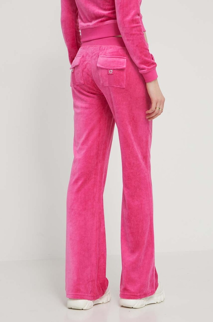Odzież Juicy Couture spodnie dresowe welurowe JCSEBJ008.658 różowy